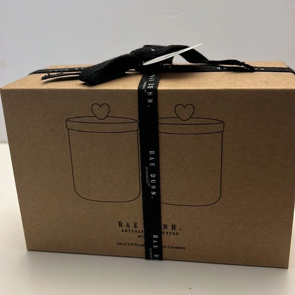 Rae Dunn Besties and Cuties New Ceramic Heart Lid Decor Canisters